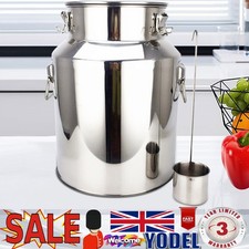 18l Stainless Steel Milk Churn Can Milk Jug Canister W/carry Handle & Sealed Lid