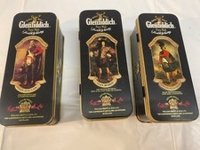 GLENFIDDICH PURE MALT SCOTCH WHISKY COLLECTORS  4 TIN BOXES ,EMPTY,VGC