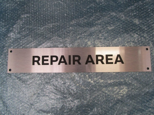 Repair area sign brushed - repair,