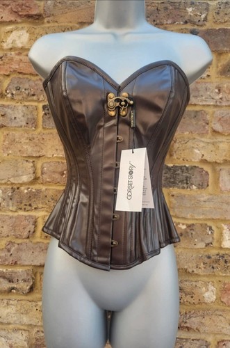 Corset story brown faux - corset,