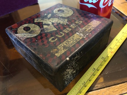Oxo cubes tin vintage metal - oxo,