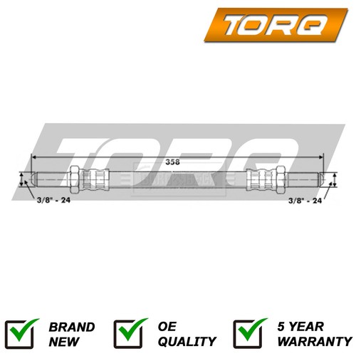 Brake hose rear torq fits - brake,