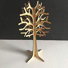 MDF Wooden Freestanding 3D Tree Shape Jewellery FAMILY WISH TREE 30cm Tall