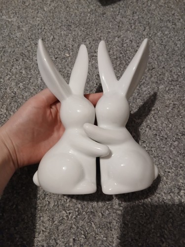 White rabbit ornaments - white,