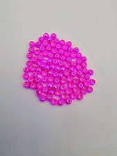 Fly Tying Materials 25 Packs 4mm Metalic Pink Countersunk Brass Beads.