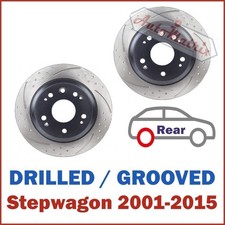 Honda Stepwagon (2001-2015) Drilled / Grooved Rear Brake Discs (Pair)