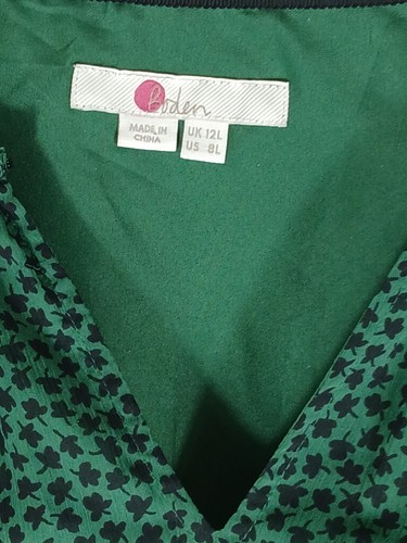 Boden green floral dress 12 - dress,