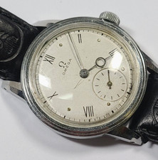 Vintage 1940s Omega 30mm 17 Jewels Stainless Steel Staybrite Wrist Watch