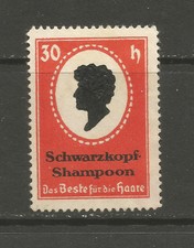 SCHWARZKOPF SHAMPOO 30h advertising stamp/label