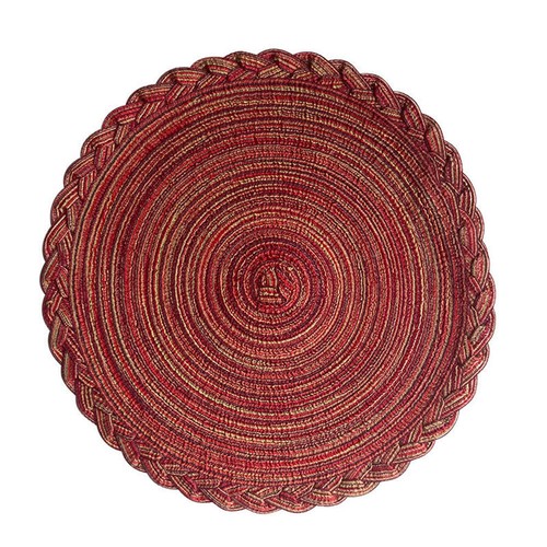 Round table mat woven - round,