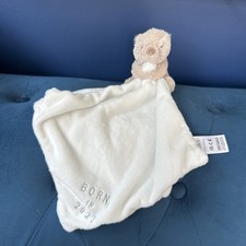 M&S Born In 2023 Bear Baby Comforter Teddy Soft Plush Toy Doudou Cuddly bnwot