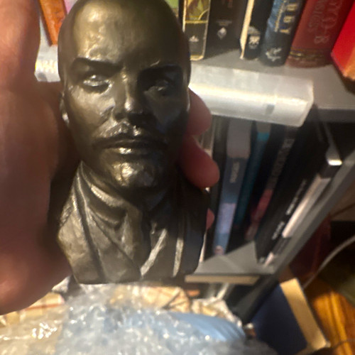 Black metal lenin bust - black,