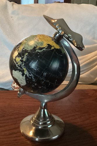 Small world chrome globe - small,