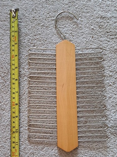 Tie rack wood and metal - tie,