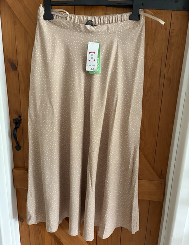 Papaya beige white - white, polka