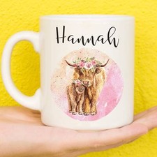 Personalised Highland Cow Mug