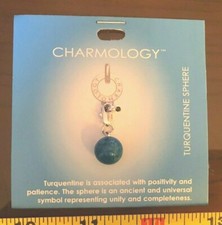 Pendant Charm Charmology Turquentine Sphere Blue Birthstone Star sign New