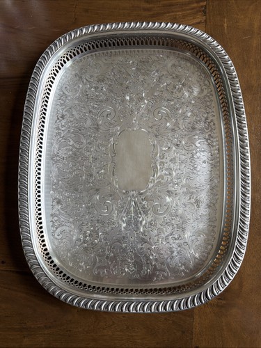 Silver plate tray - tray, 45x35cm