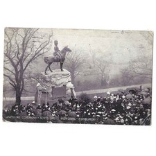 EDINBURGH Unveiling Ceremony Scots Grey Memorial 1906, Old Postcard Posted 1906