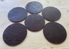 SET OF 6 DARK BROWN VEG TAN