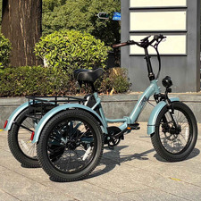 ✅FAFREES F20 MATE✅20" Electric Folding Tricycle 48V 18.2AH 3 Wheels Cargo E-Bike