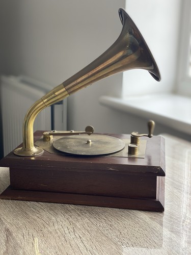Vintage brass and wood
