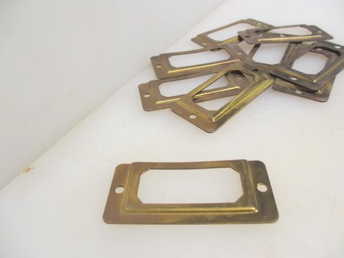 Vintage brass index card - brass,
