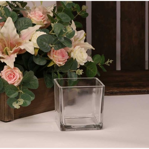 Glass cubes flower - glass, home