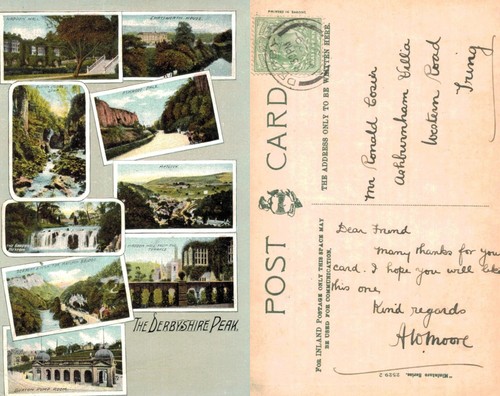 Vintage postcard derbyshire - -,