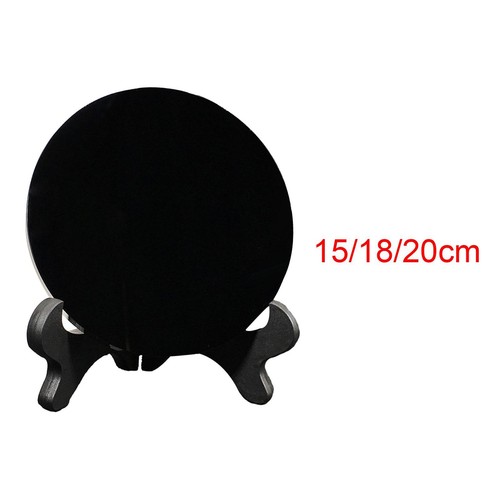 Obsidian stone disc - obsidian,