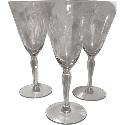 Vintage etched flower optic - vintage,