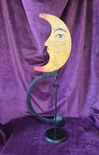 Vintage Crescent Moon Face
