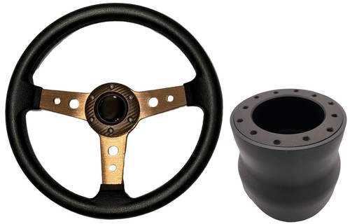 Black copper steering - copper, wheel