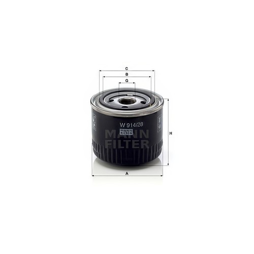 Mann w914 oil filter 78mm - oil,