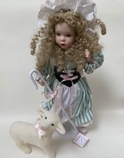 ASHTON DRAKE PORCELAIN DOLL LITTLE BO PEEP boxed certificates Sheep Set