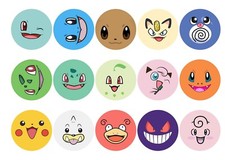 Edible Pokemon Faces cake