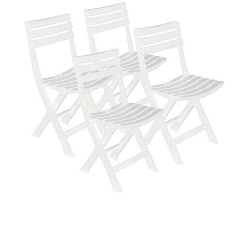 4pc plastic white - plastic, outdoor