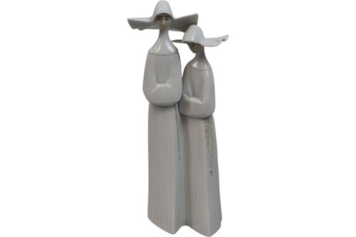 Lladro nuns porcelain figurine - lladro,