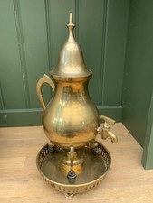 VINTAGE BRASS SAMQUAR TEA POT COFFEE URN