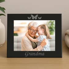 Personalised Black Glass Photo