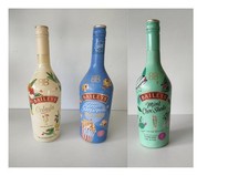 3 Empty Limited Edition Baileys Liqueur Bottles