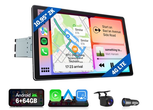 Android qled 1 - 10.95", din