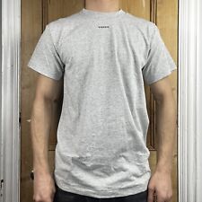 Volvo High Crew Neck T Shirt Grey Men Cotton Medium 