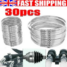 30X UNIVERSAL CV BOOT CLIPS KIT STAINLESS STEEL SET OF 30 CV JOINT CRIMP CLAMP
