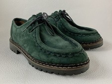 Next Chunky Green Suede Lace Up Shoes Almond Toes Deep Tread UK 5  EU 38