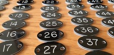 Seat number oval plaques - number,