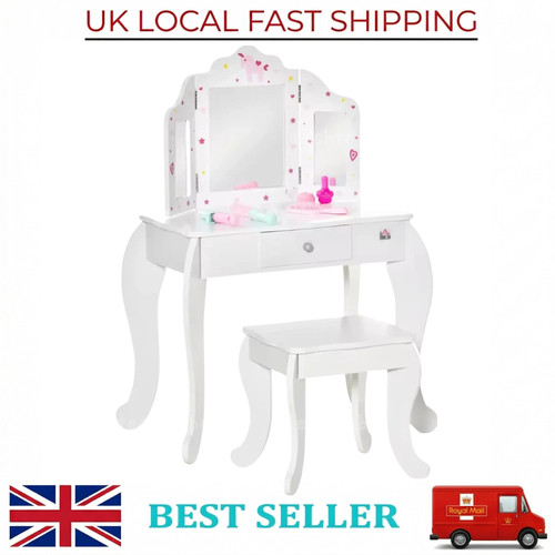 Kids vanity table and stool - vanity,