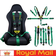 KYOSTAR Green Universal 5-Point Camlock Quick Release Racing Seat Belt Harness 