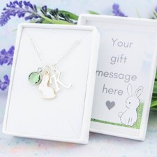 Rabbit Necklace, Initial And