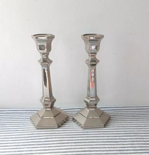 Vintage candlesticks silver - vintage,